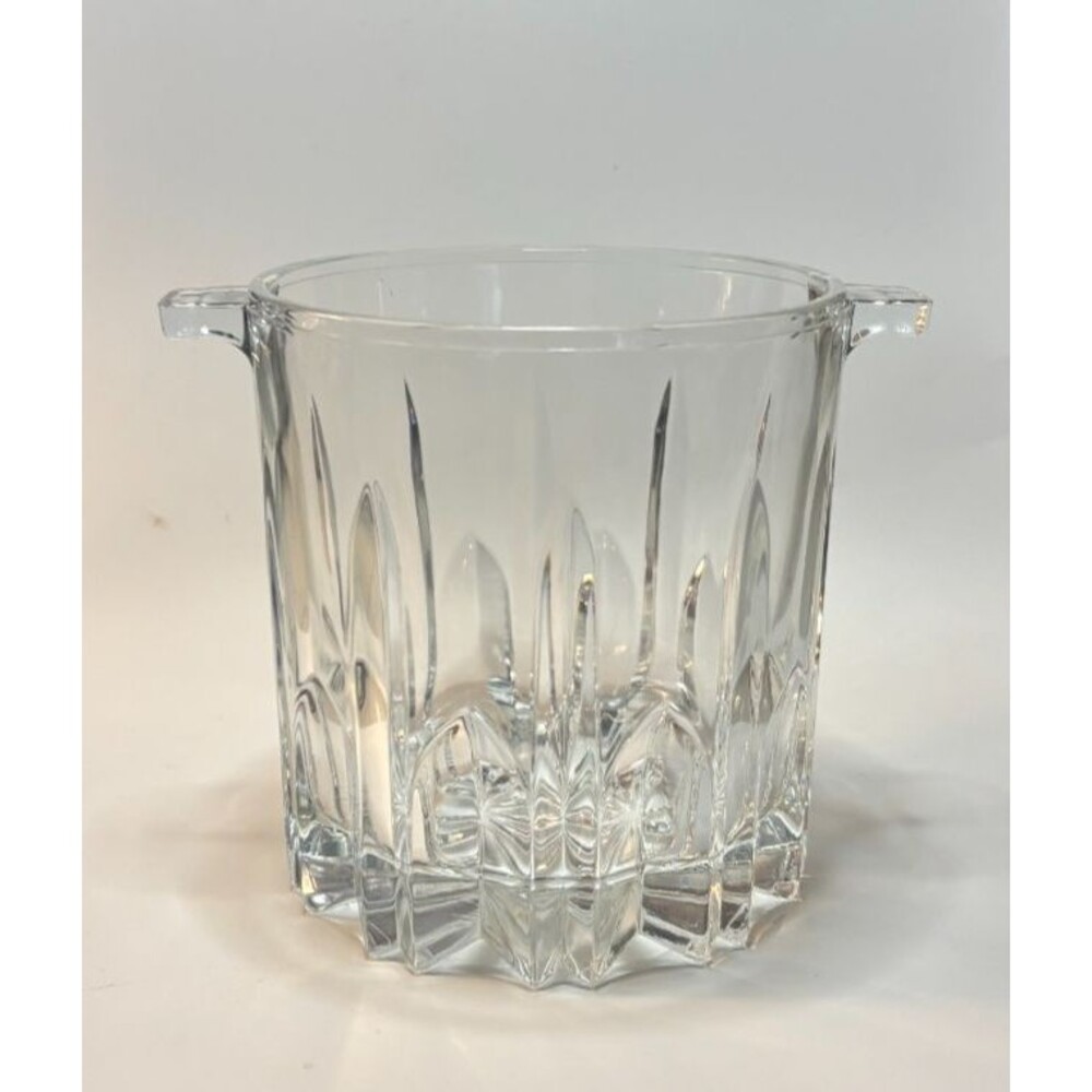 Vintage Mikasa Wilshire Ice Bucket Cut Crystal Glass Made In Italy 60s Champagne